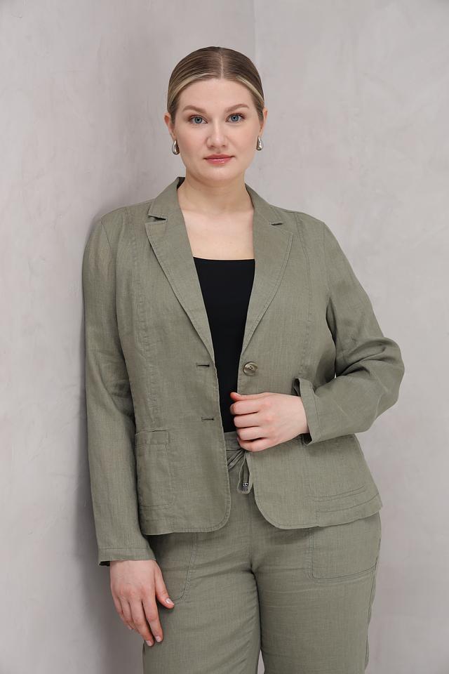 Жакет Olsen льняной хаки