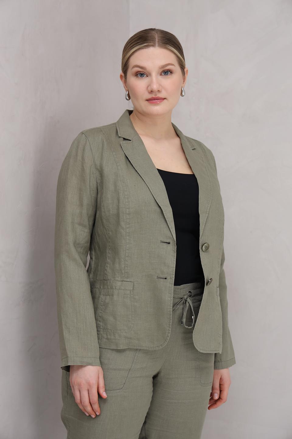 Жакет Olsen льняной хаки
