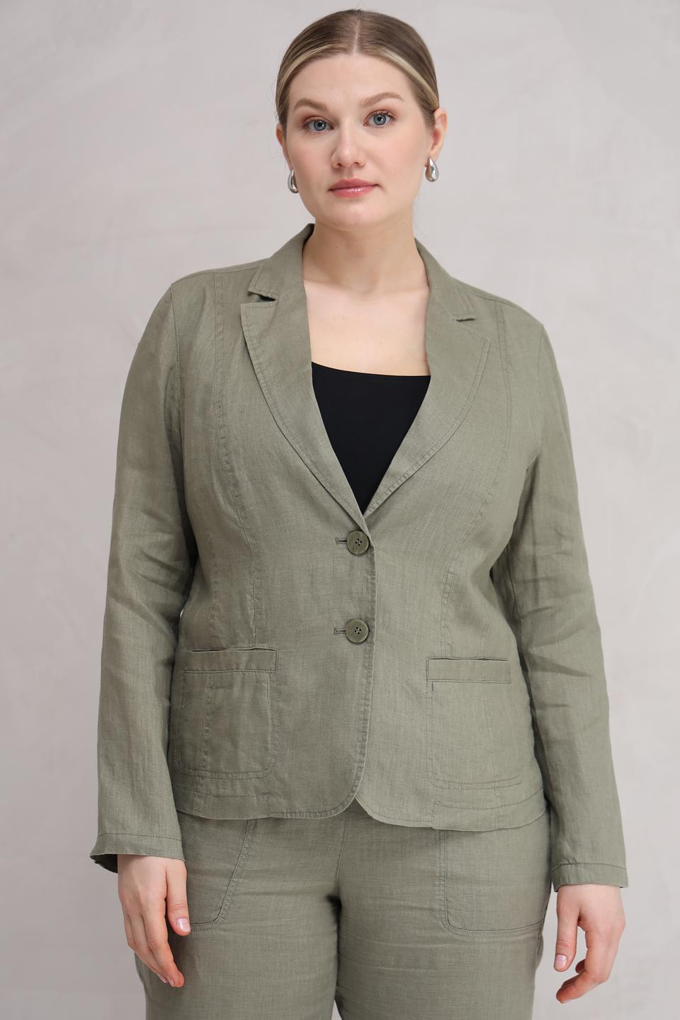 Жакет Olsen льняной хаки