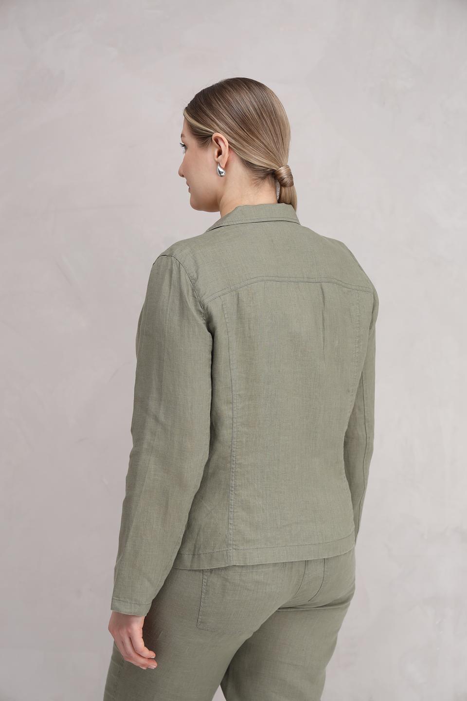 Жакет Olsen льняной хаки