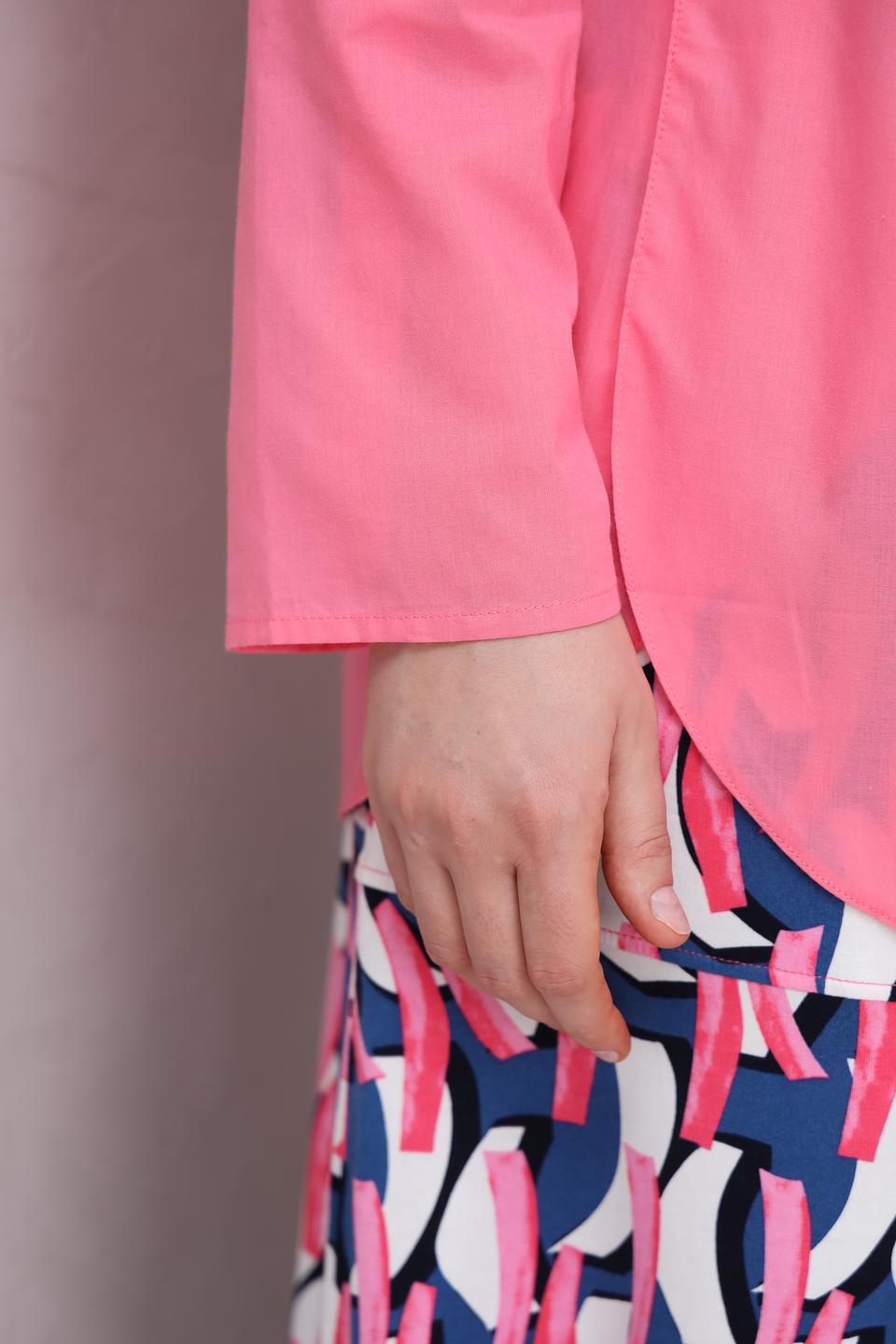 Блуза Lebek оверсайз розовая