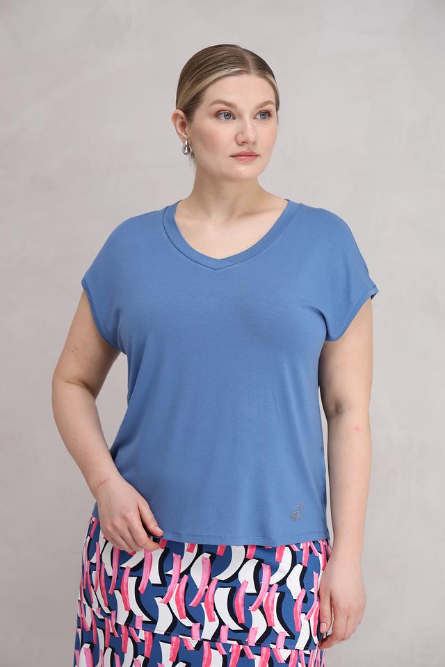 Футболка Lebek женская голубая