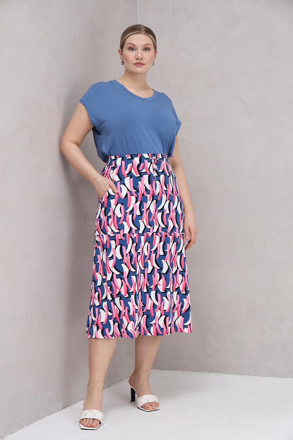 Футболка Lebek женская голубая