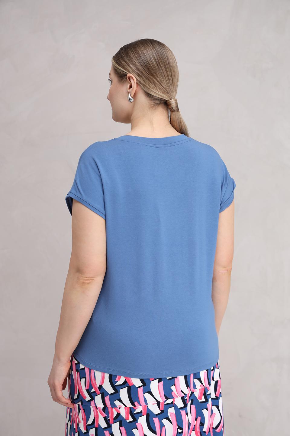 Футболка Lebek женская голубая