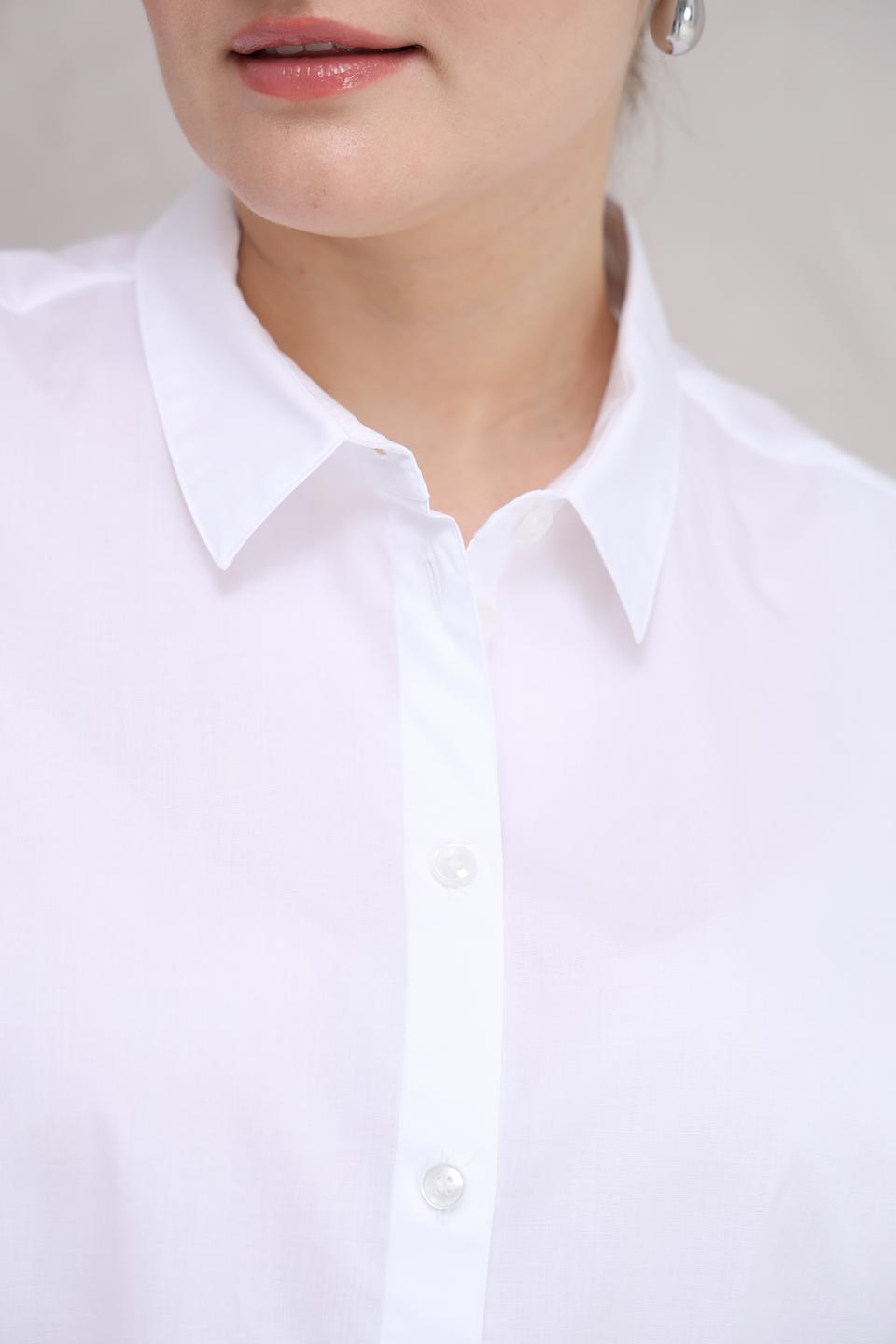 Блуза Lecomte женская белая с коротким рукавом