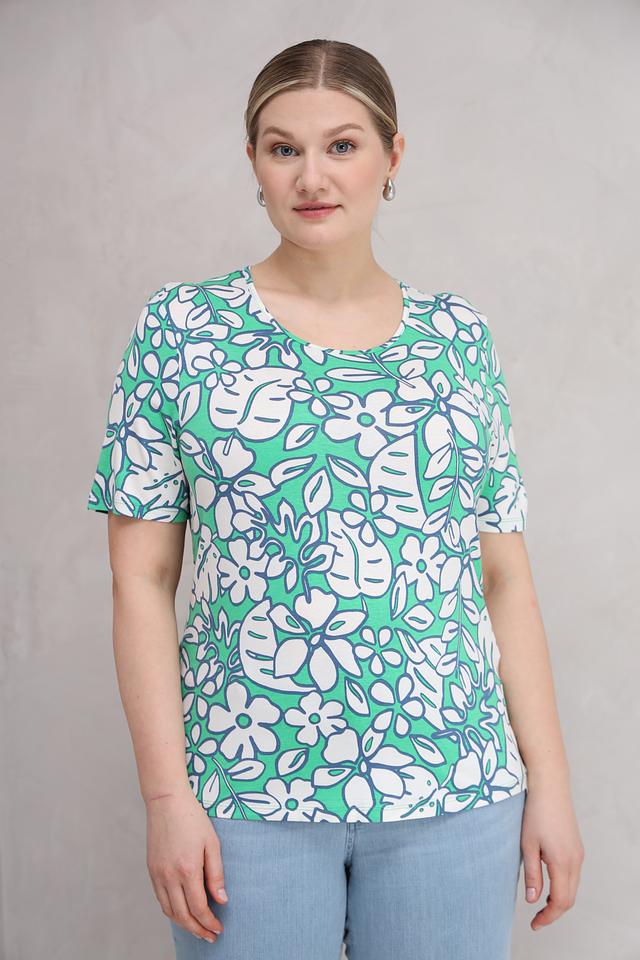 Футболка Lebek с цветочным принтом