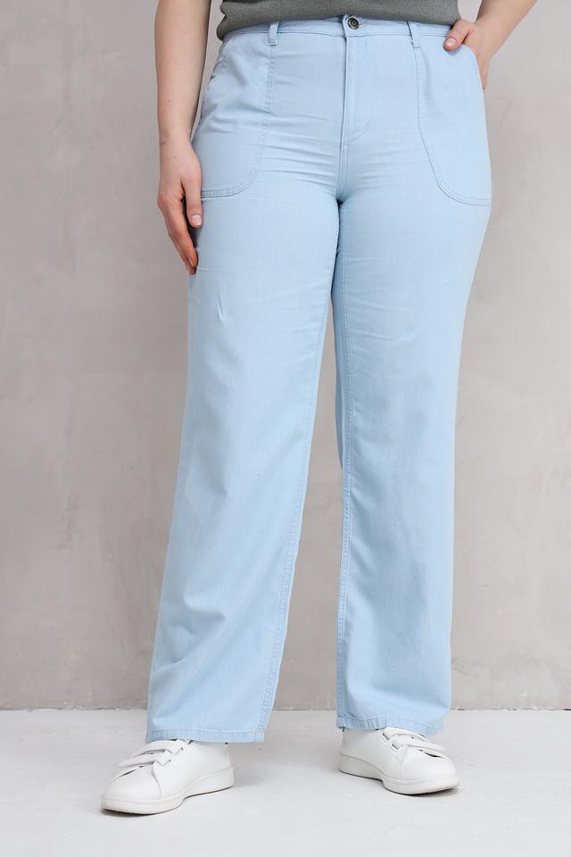 Брюки Lebek палаццо голубые