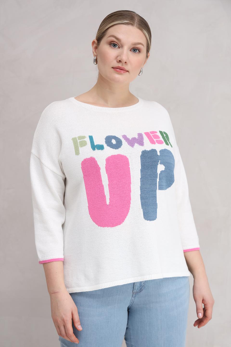 Пуловер Lecomte с надписью Flower Up