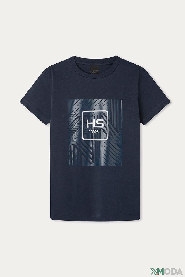Футболка Hackett London синяя с логотипом