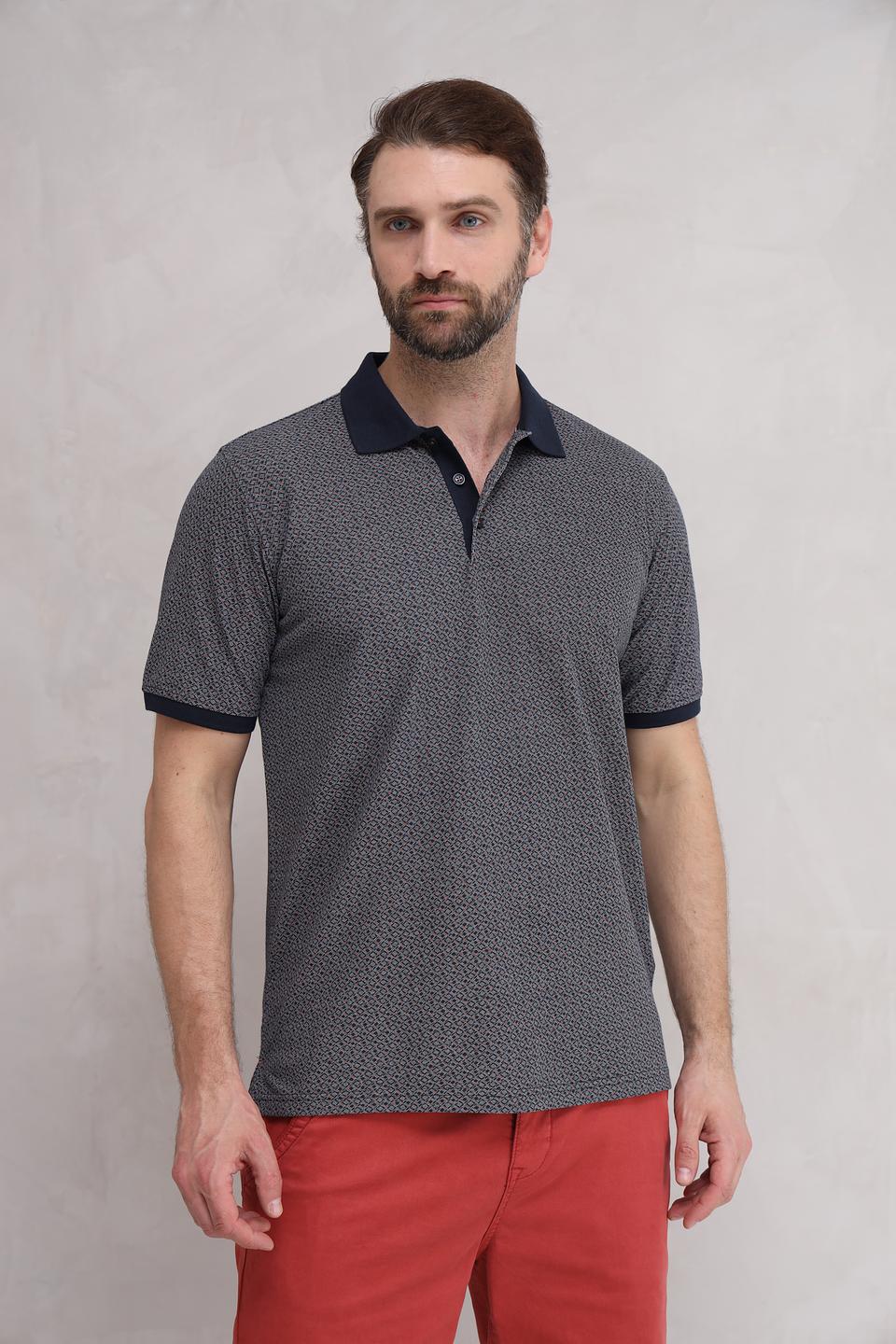 Поло Casa Moda с геометрическим рисунком