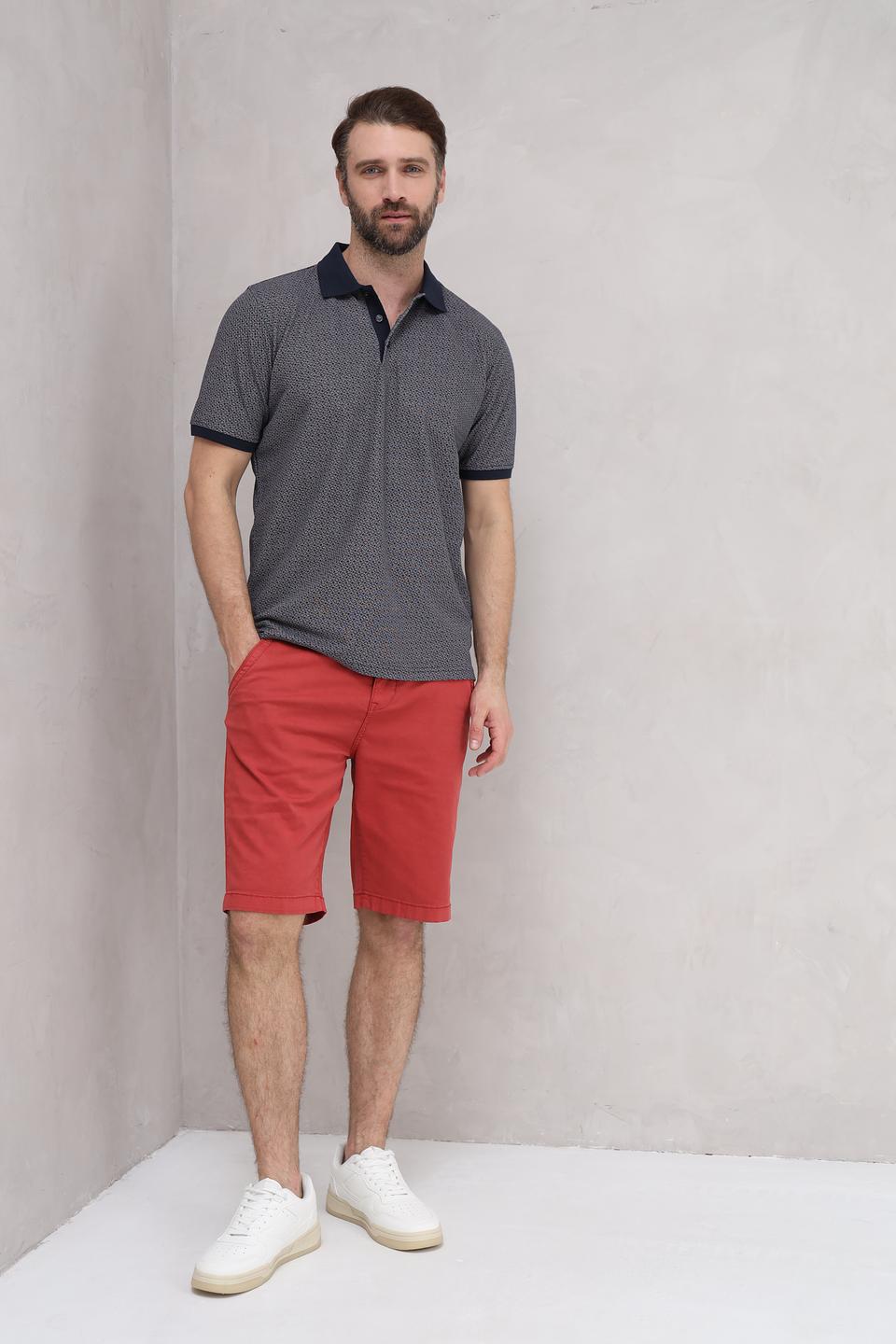 Поло Casa Moda с геометрическим рисунком