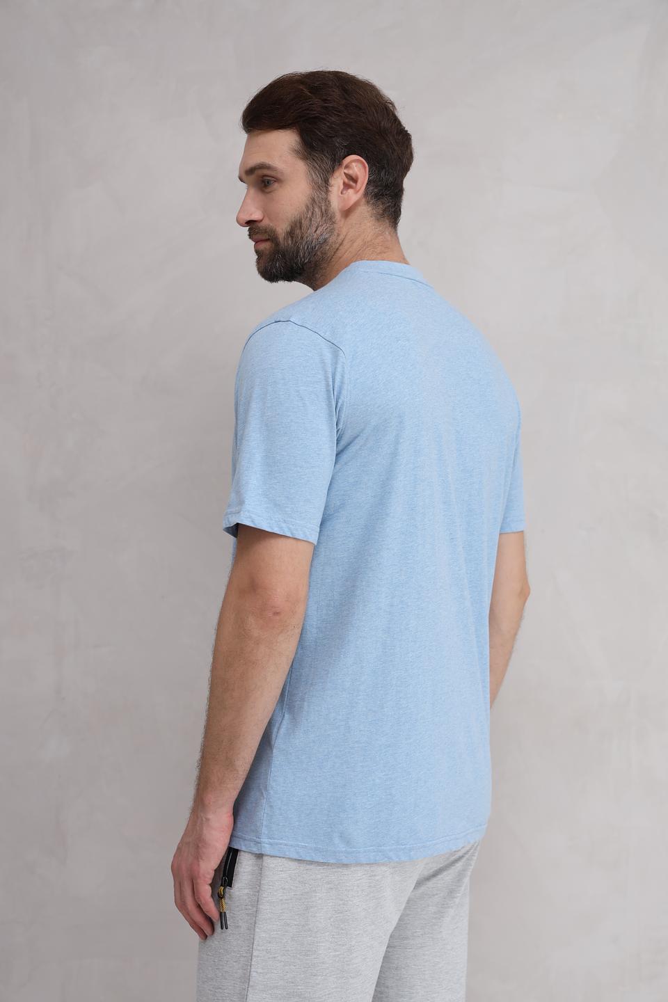 Футболка Casa Moda с принтом голубая