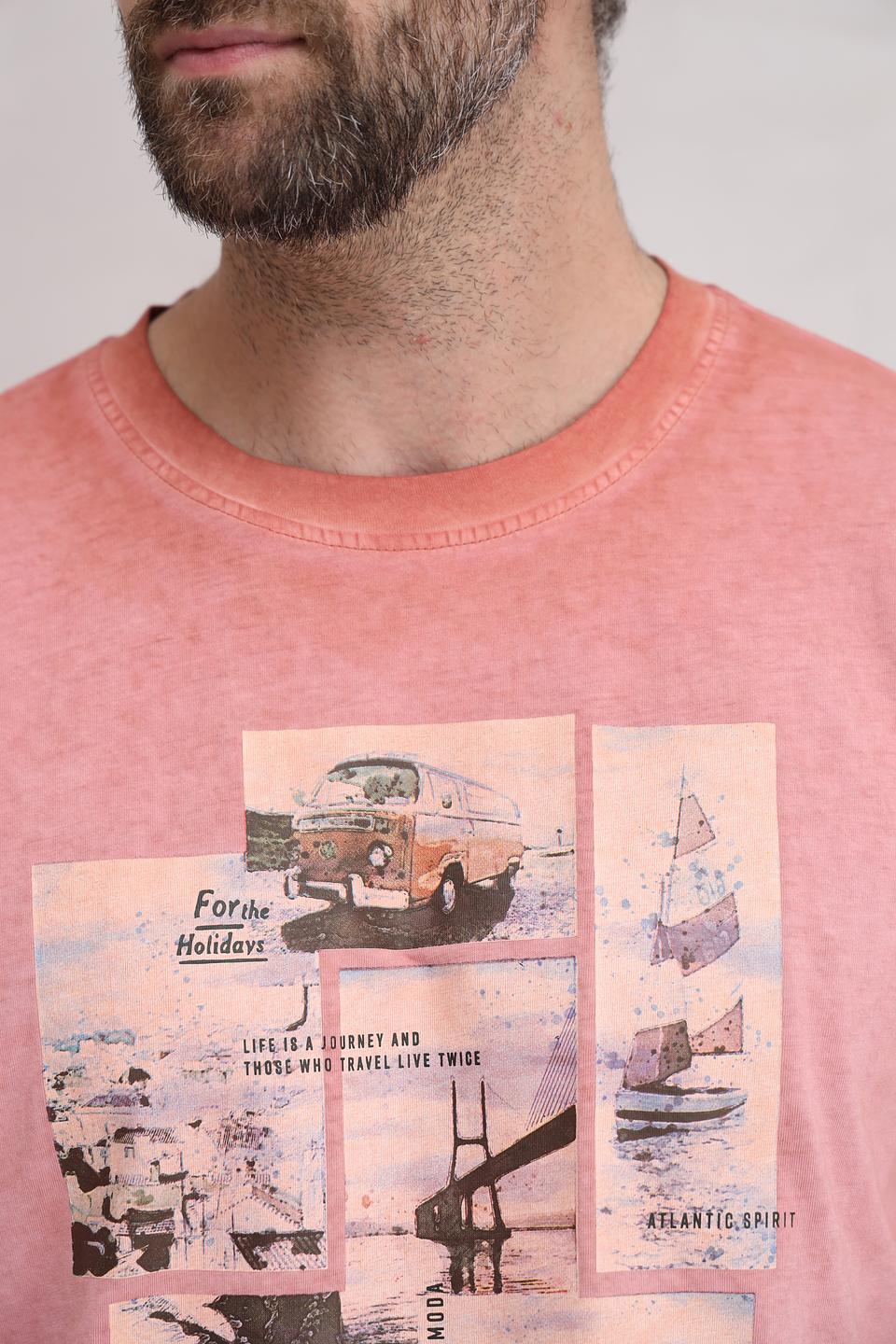 Футболка Casa Moda с принтом розовый