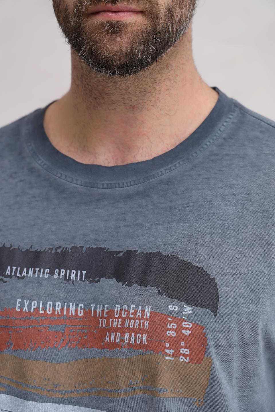 Футболка Casa Moda с принтом серая