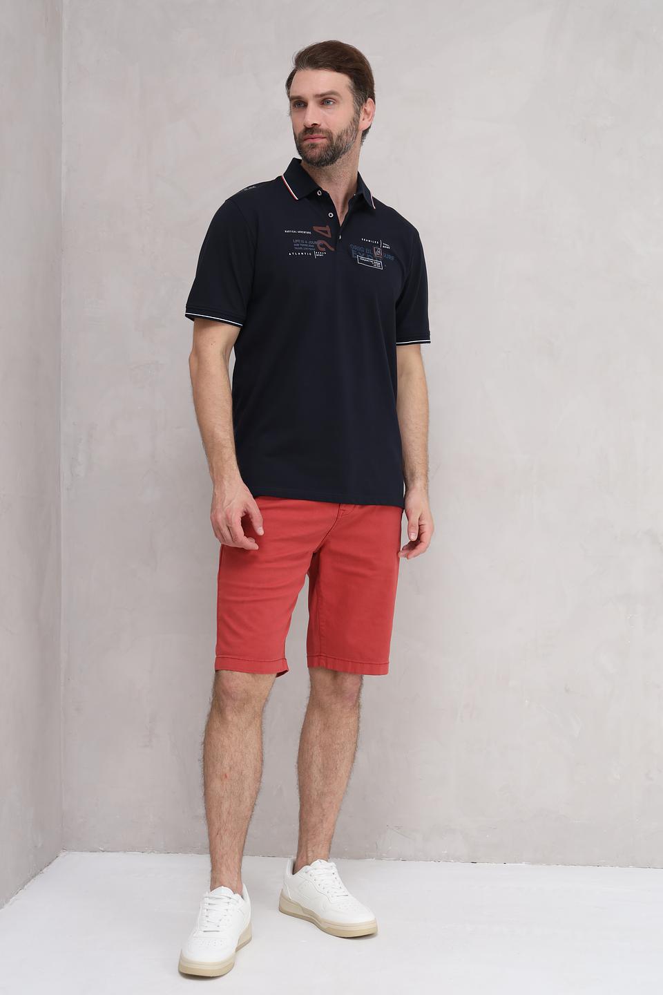 Поло Casa Moda с принтом чёрный