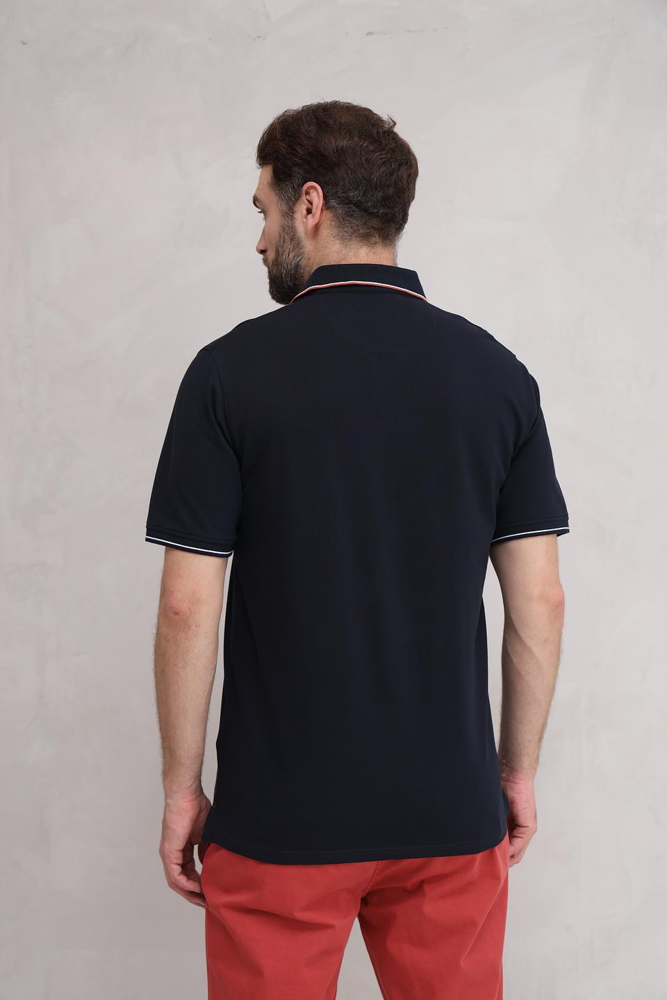 Поло Casa Moda с принтом чёрный