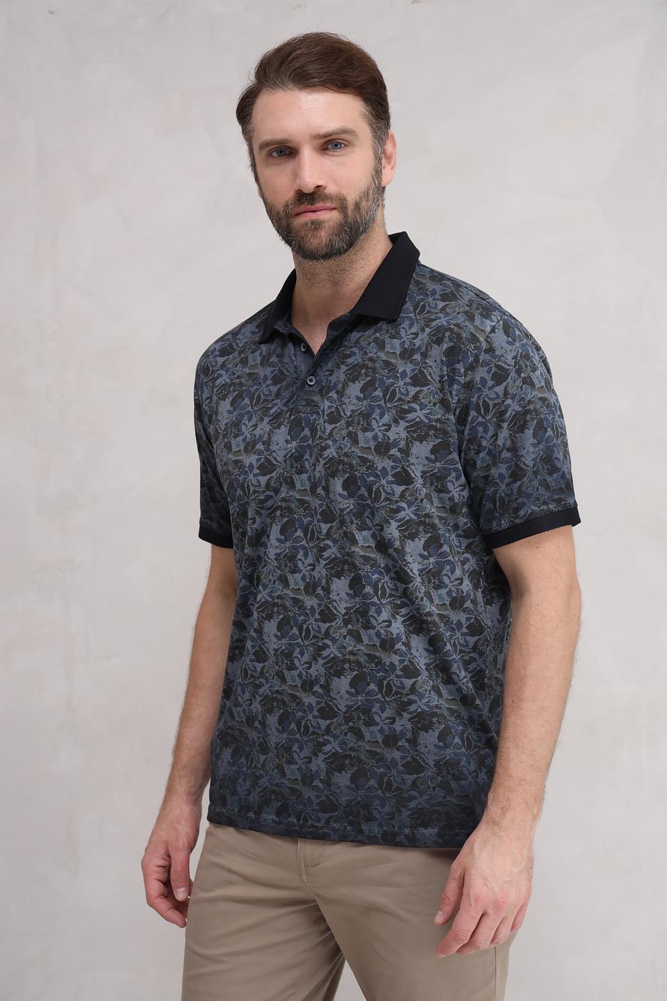 Поло Casa Moda с цветочным принтом