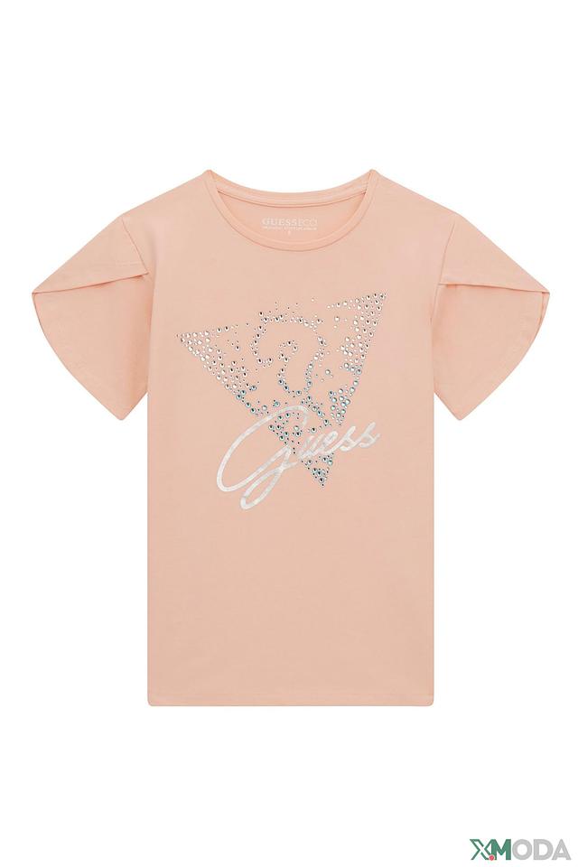 Футболка Guess с логотипом, персиковая
