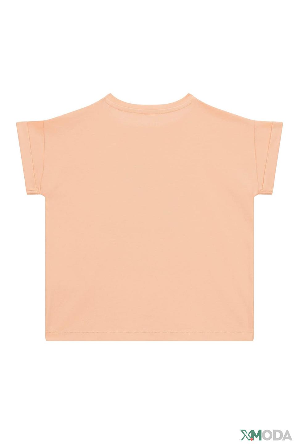 Футболка Guess дев. с принтом персикового цвета