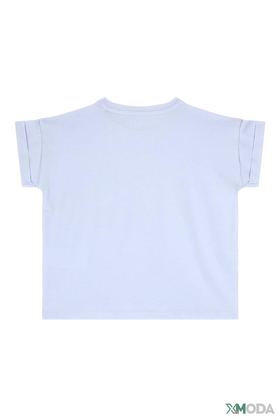 Футболка Guess с принтом голубая