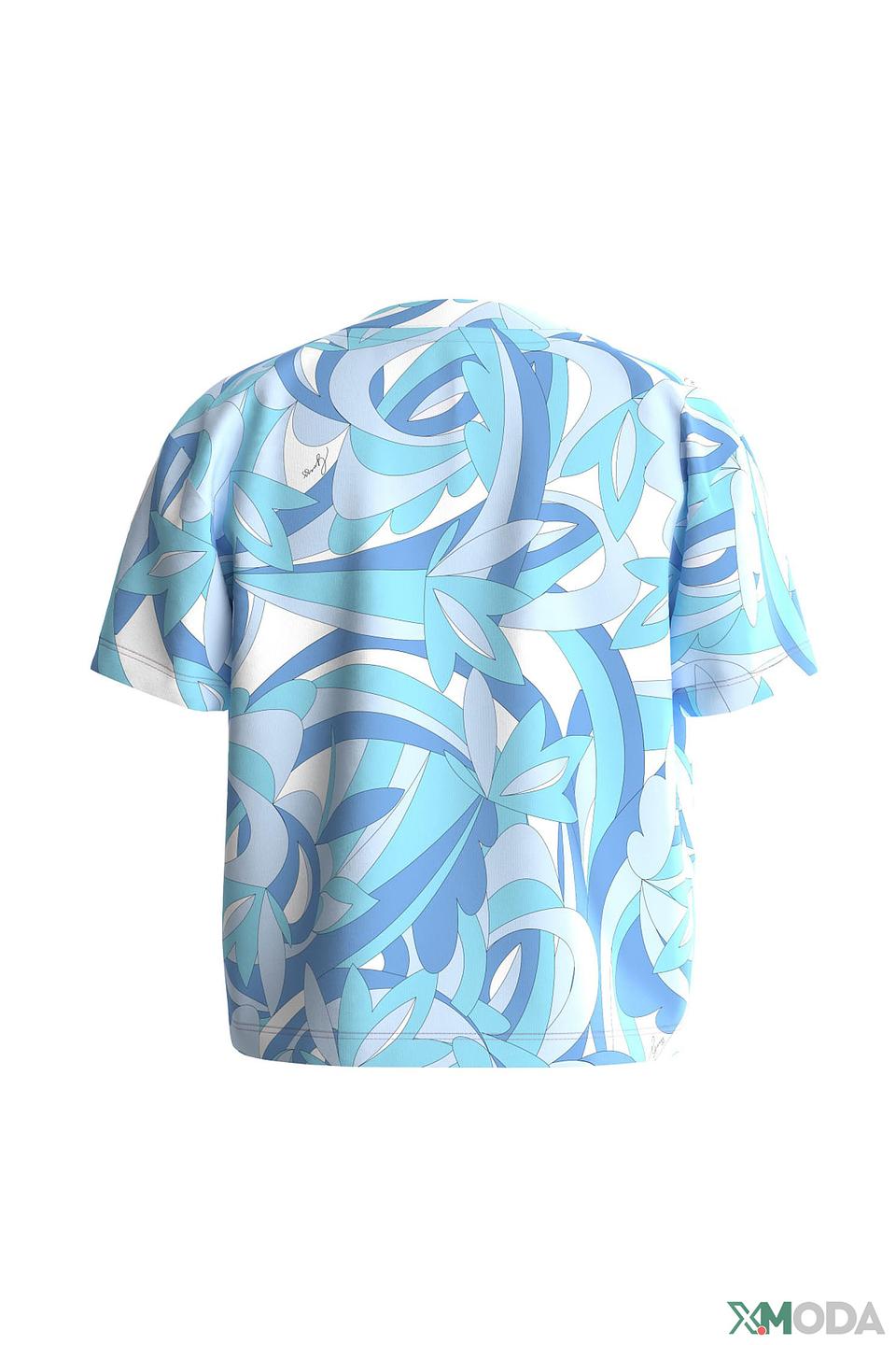 Футболка Guess с принтом голубой