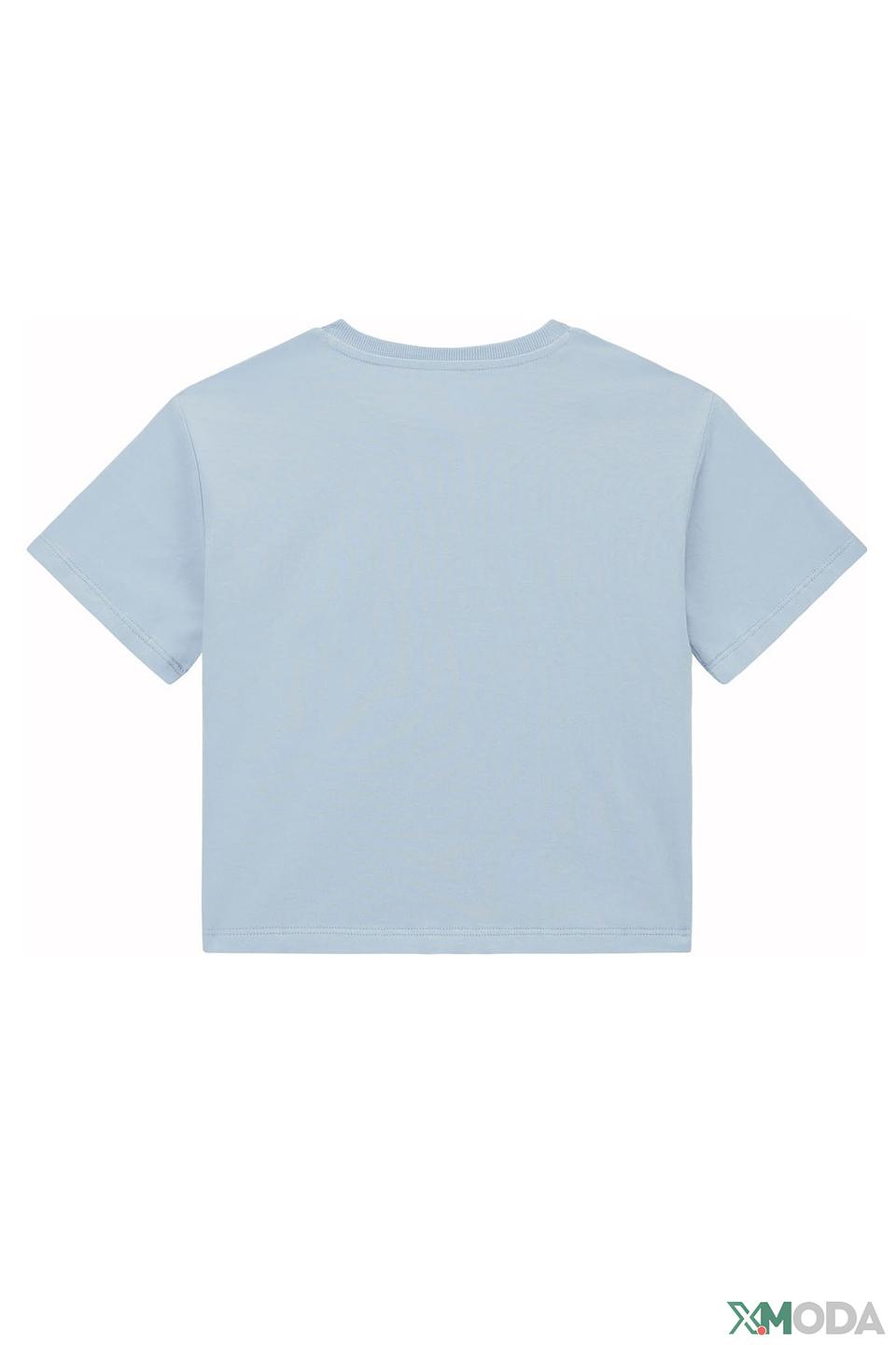 Футболка Guess логотип голубой