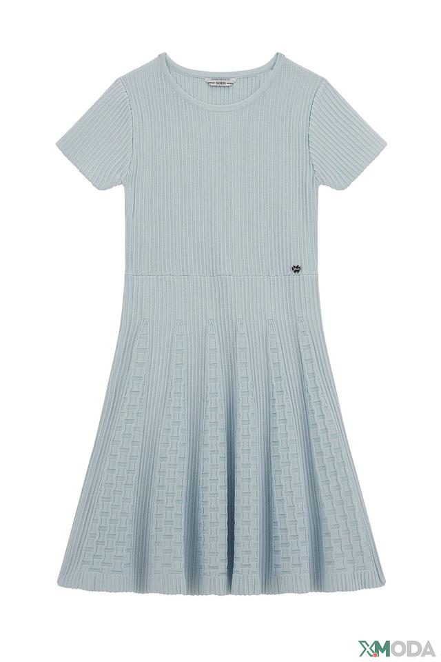 Платье Guess в полоску голубое