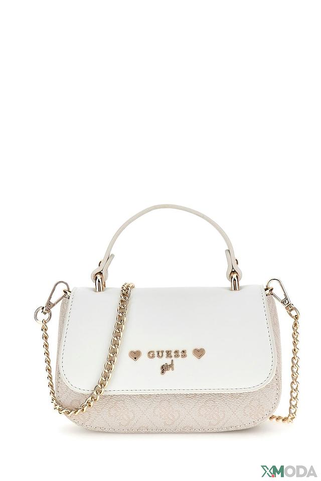 Guess Girl сумка на цепочке белая