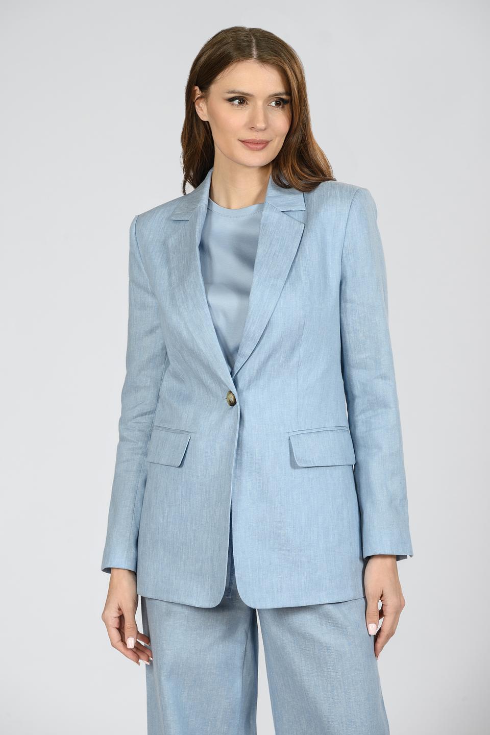 Жакет Emka льняной голубой
