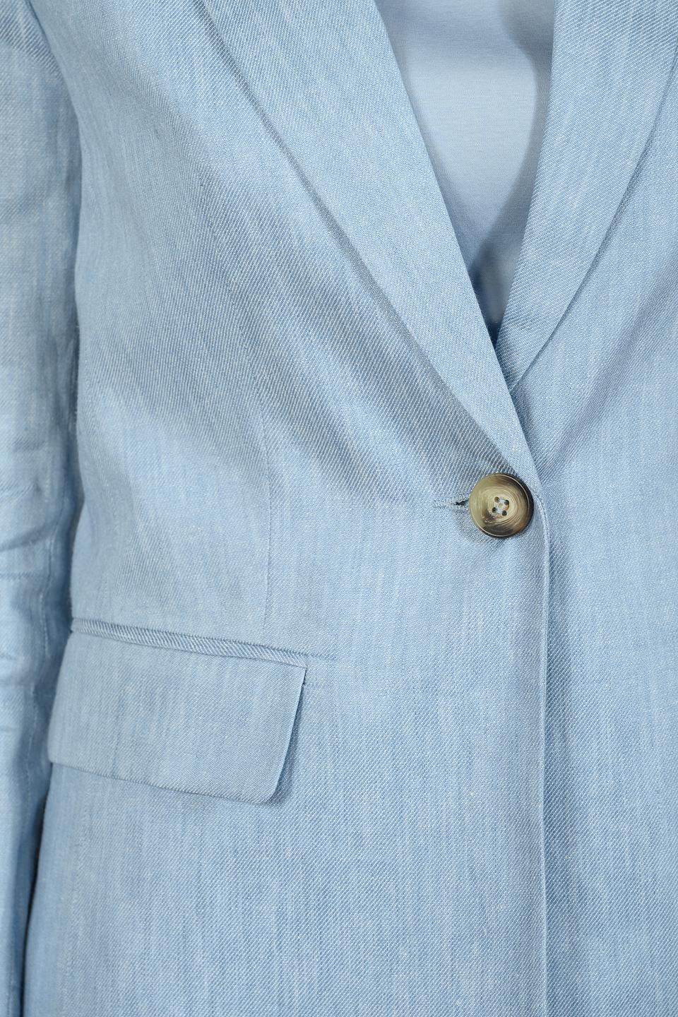 Жакет Emka льняной голубой