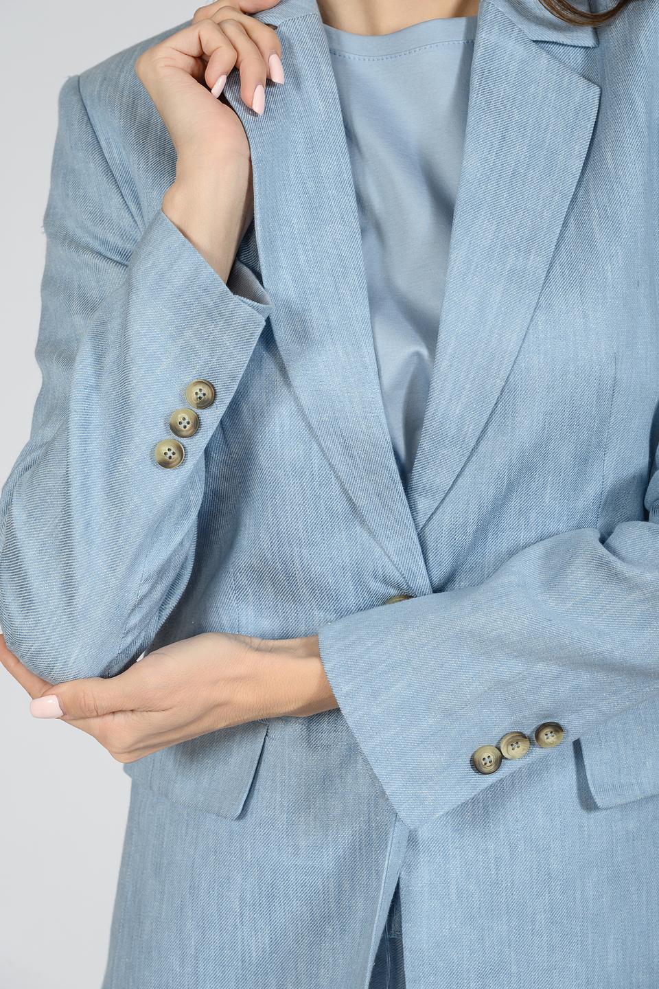 Жакет Emka льняной голубой