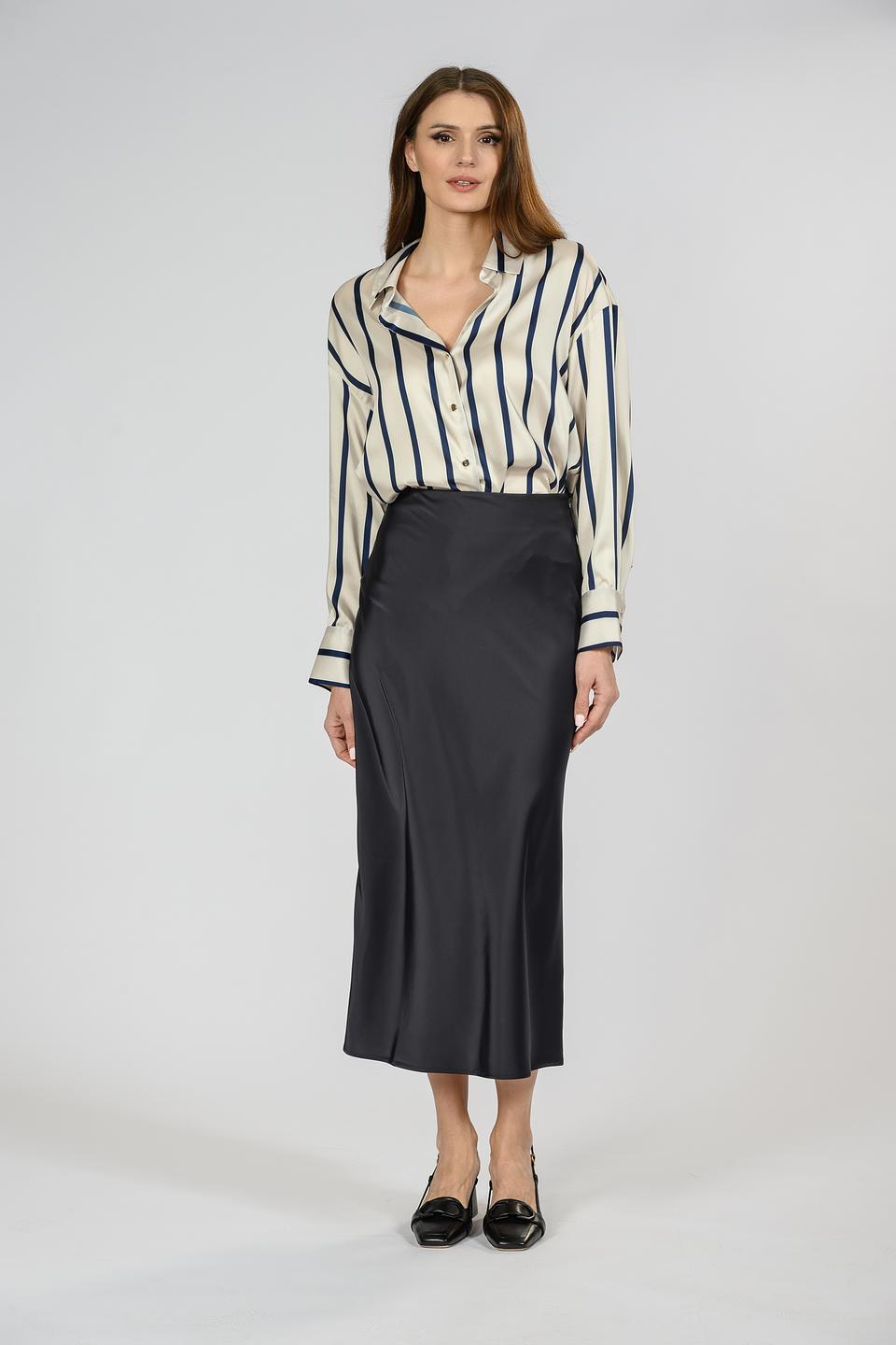 Юбка Emka атласная чёрная