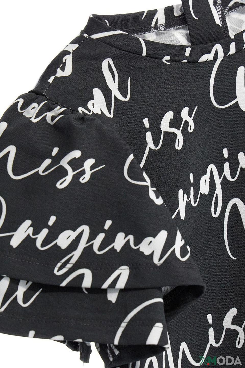 Платье Original Marines с принтом черное