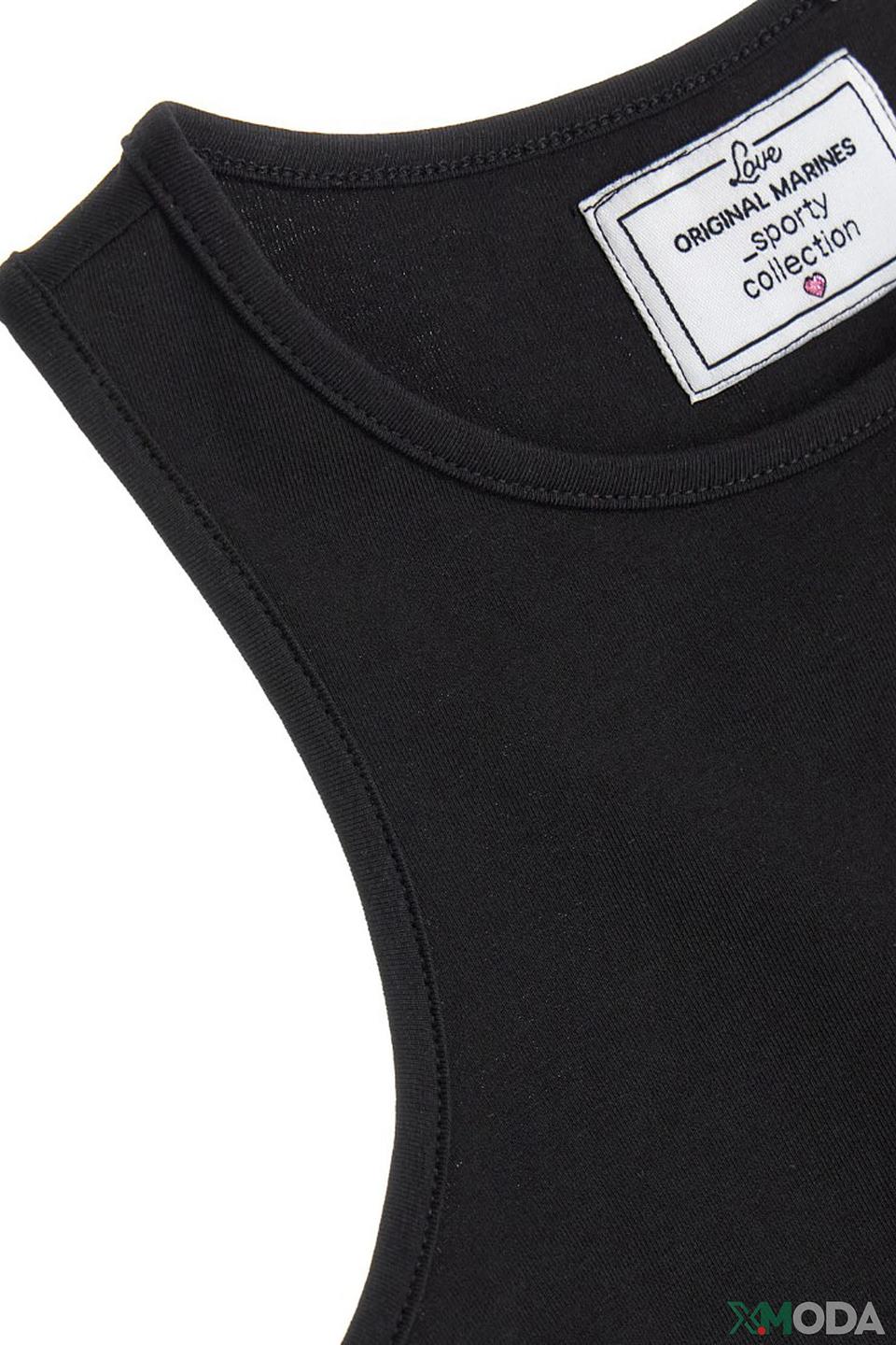 Топ Original Marines чёрный с логотипом