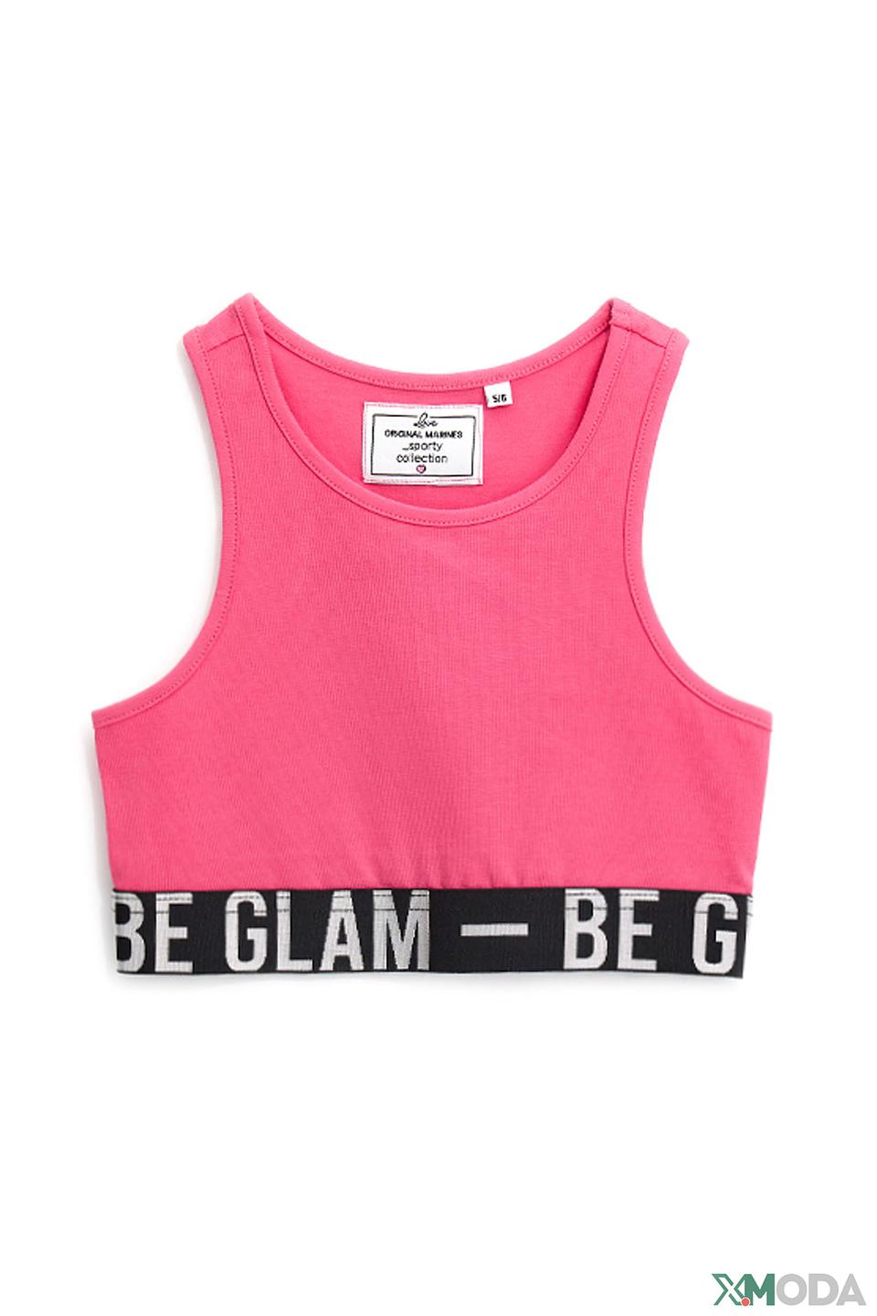 Топ Original Marines розовый с принтом