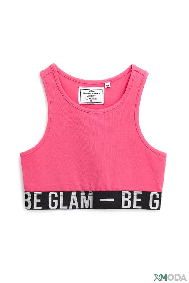 Топ Original Marines розовый с принтом