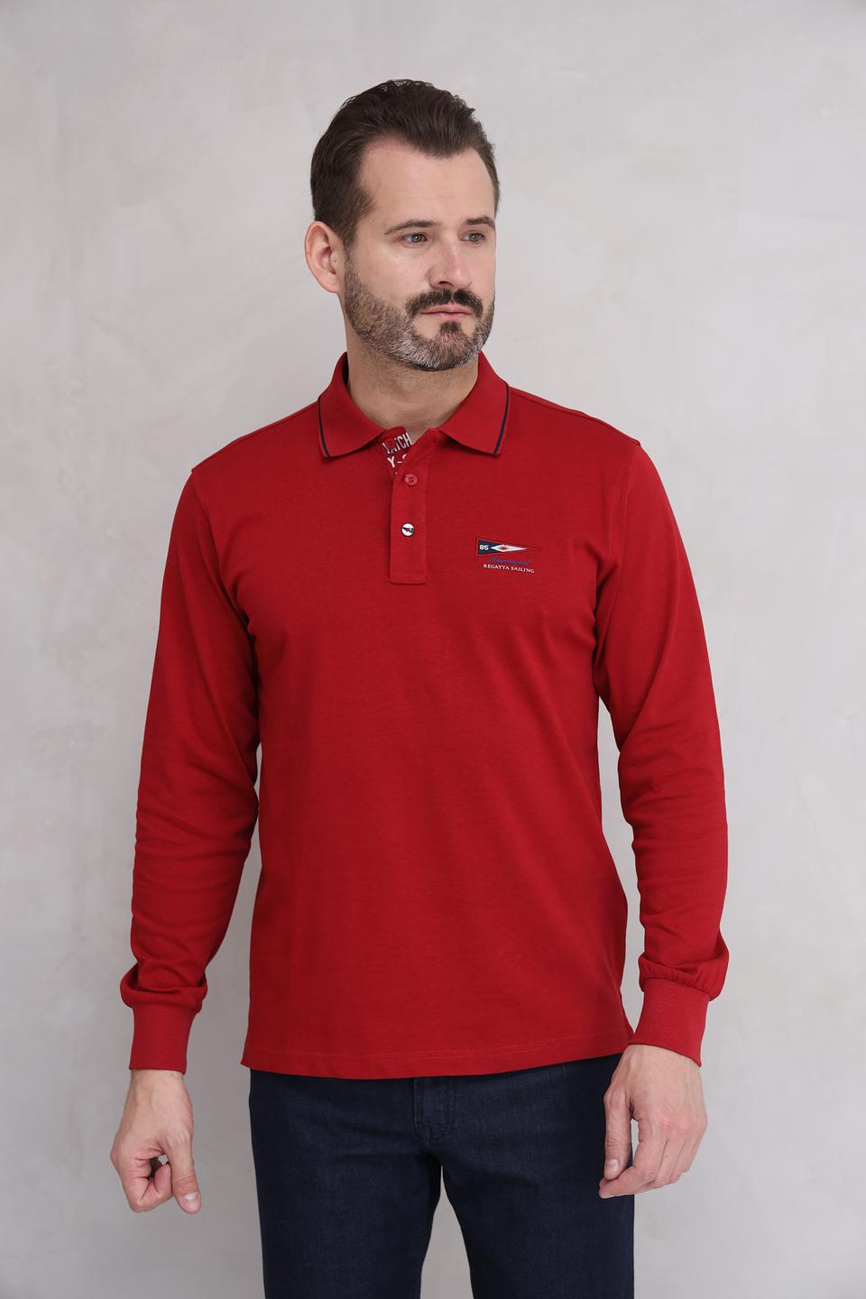 Поло Granchio с логотипом красный
