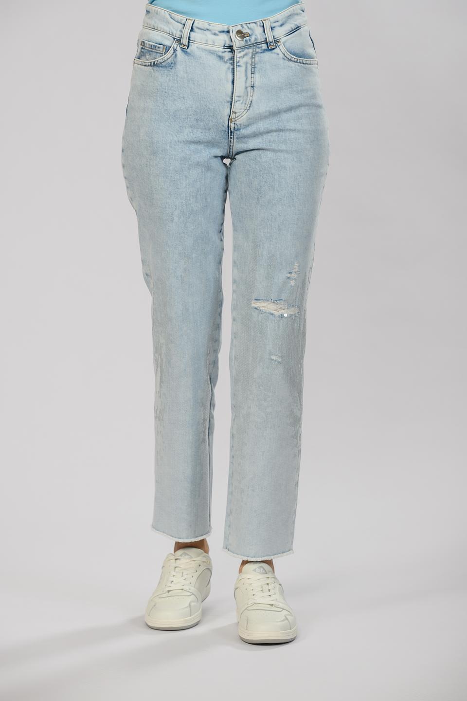Джинсы Marc Cain с потертостями голубые