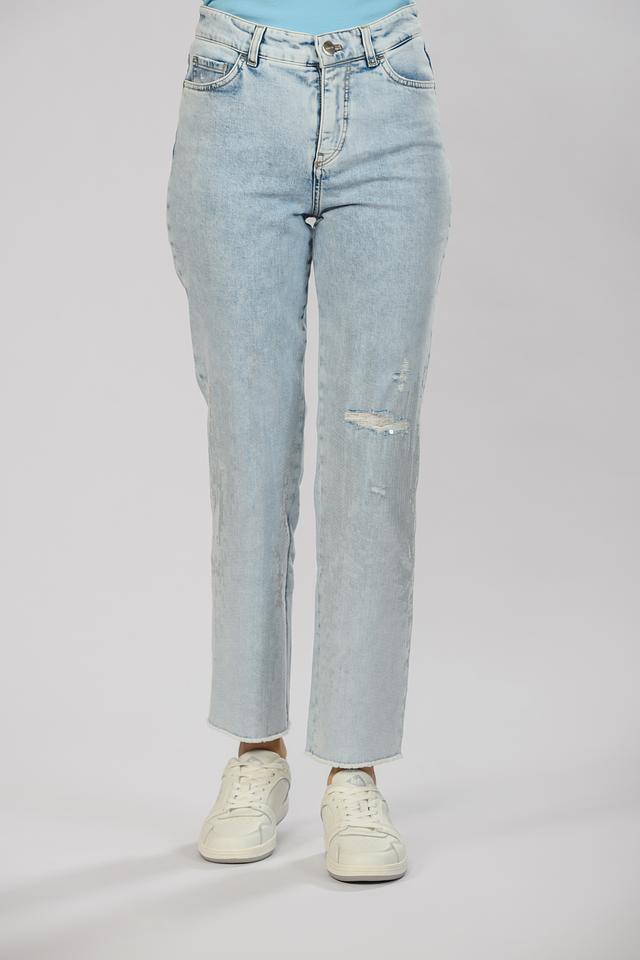 Джинсы Marc Cain с потертостями голубые