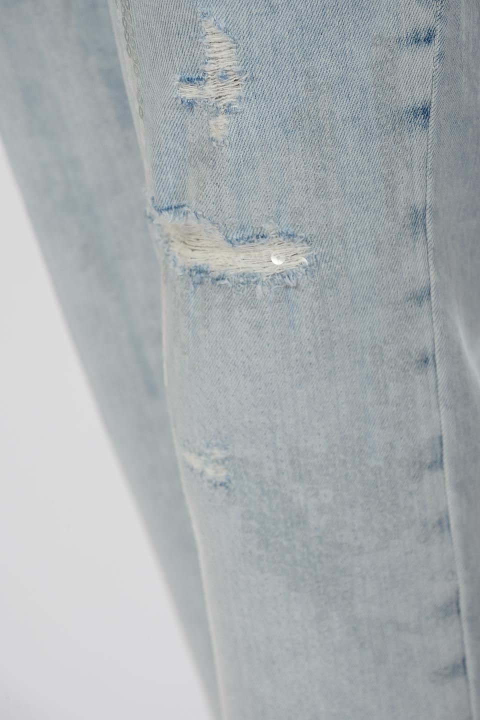 Джинсы Marc Cain с потертостями голубые