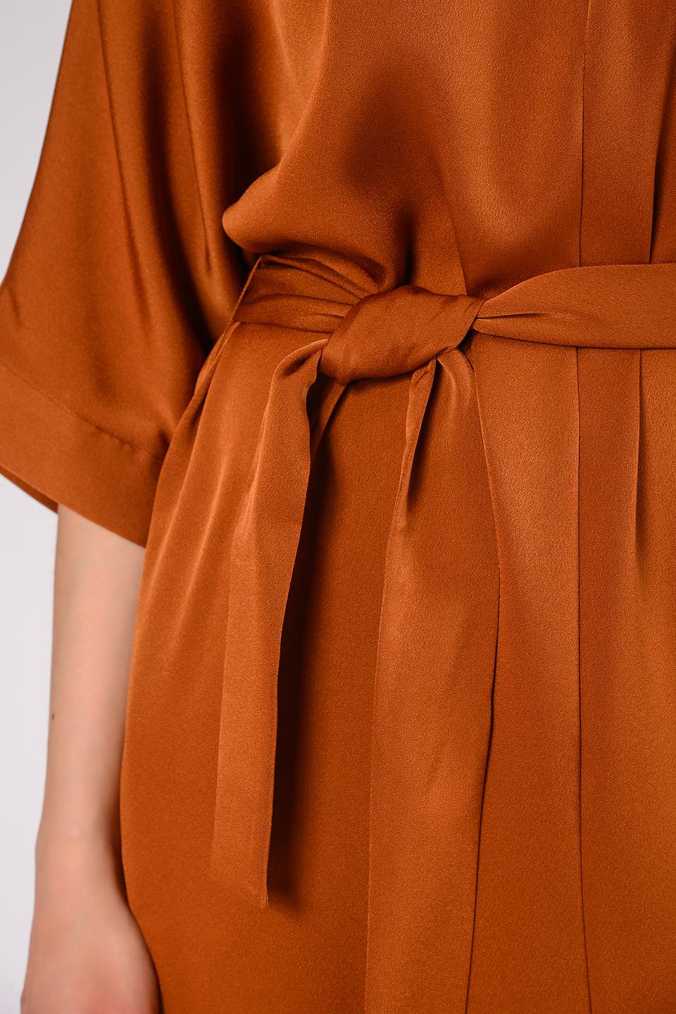 Платье Windsor с поясом терракотовое