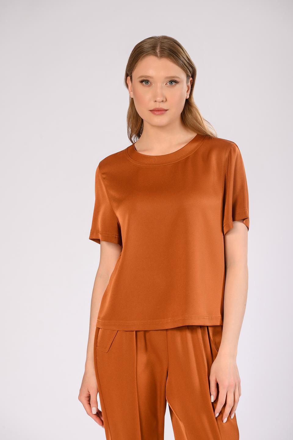 Блуза Windsor рыжая с коротким рукавом