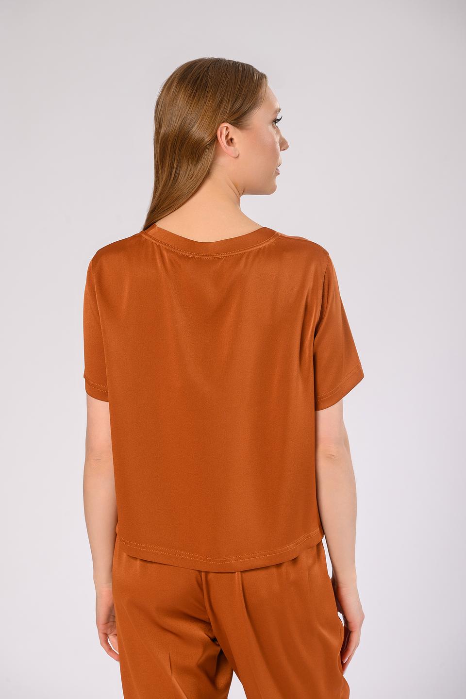 Блуза Windsor рыжая с коротким рукавом
