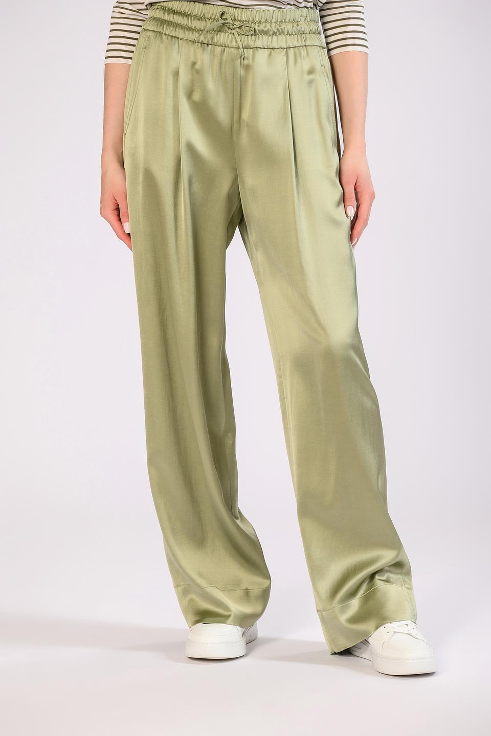Брюки Windsor жен. атласные хаки