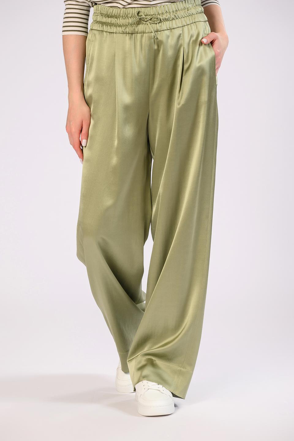 Брюки Windsor жен. атласные хаки