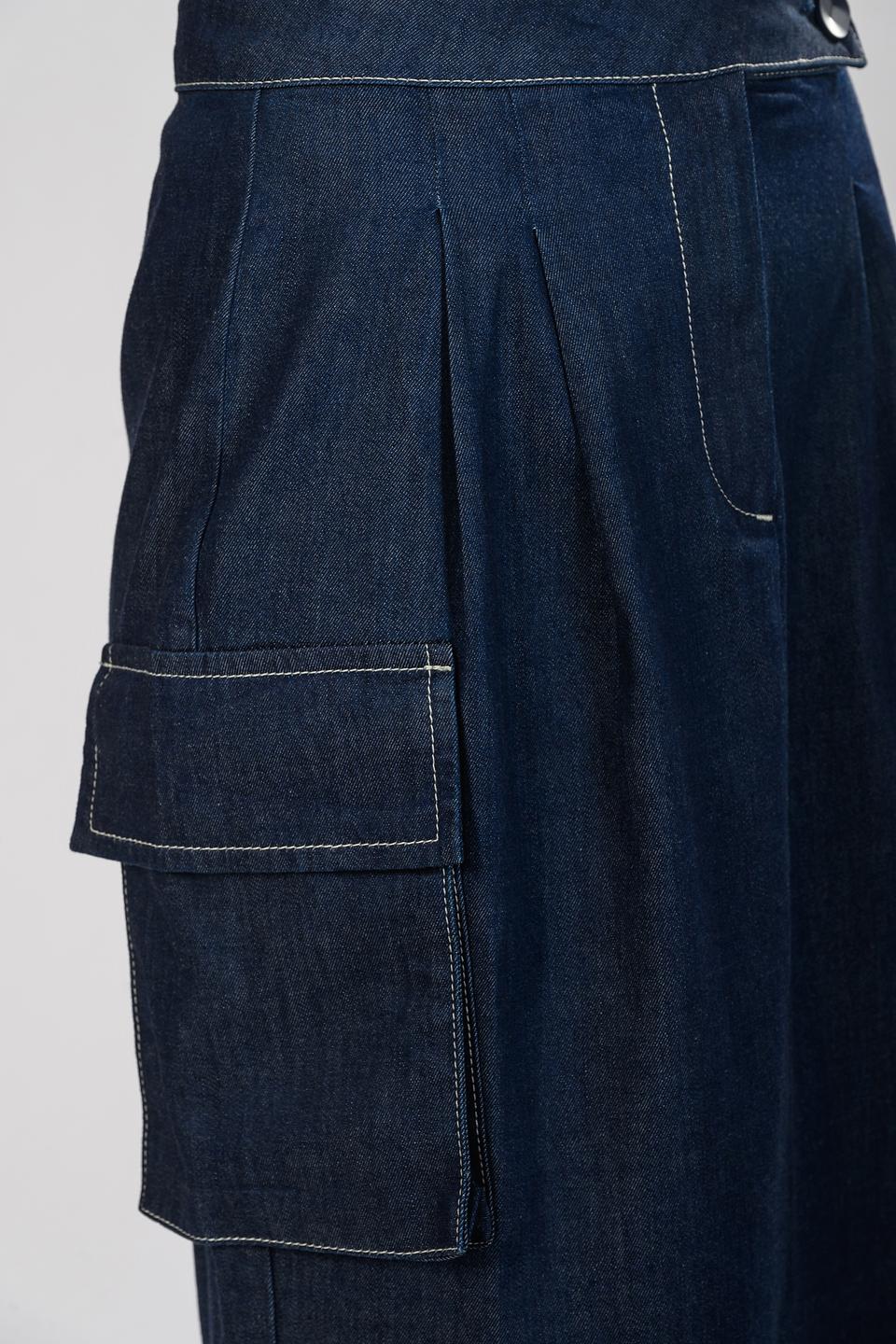 Юбка Malej джинсовая с карманом синяя