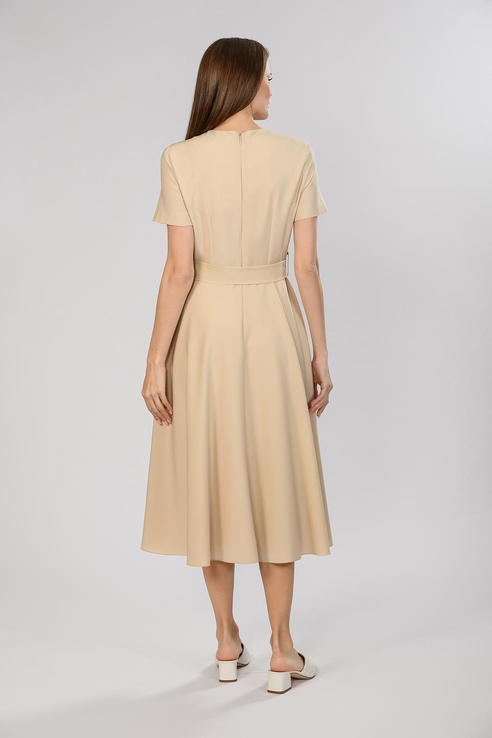 Платье Malej бежевое с поясом