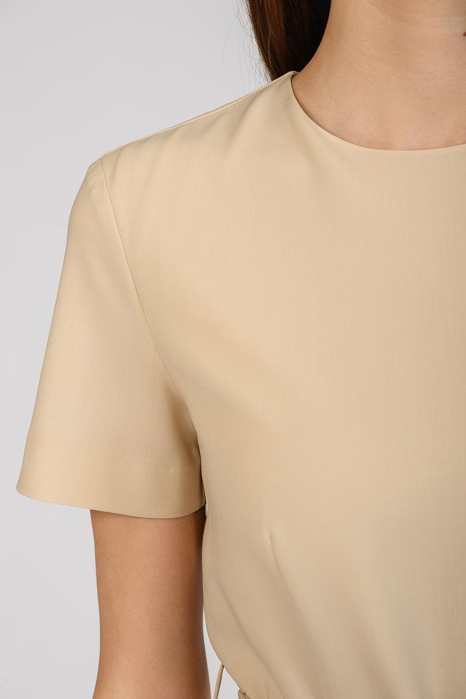 Платье Malej бежевое с поясом