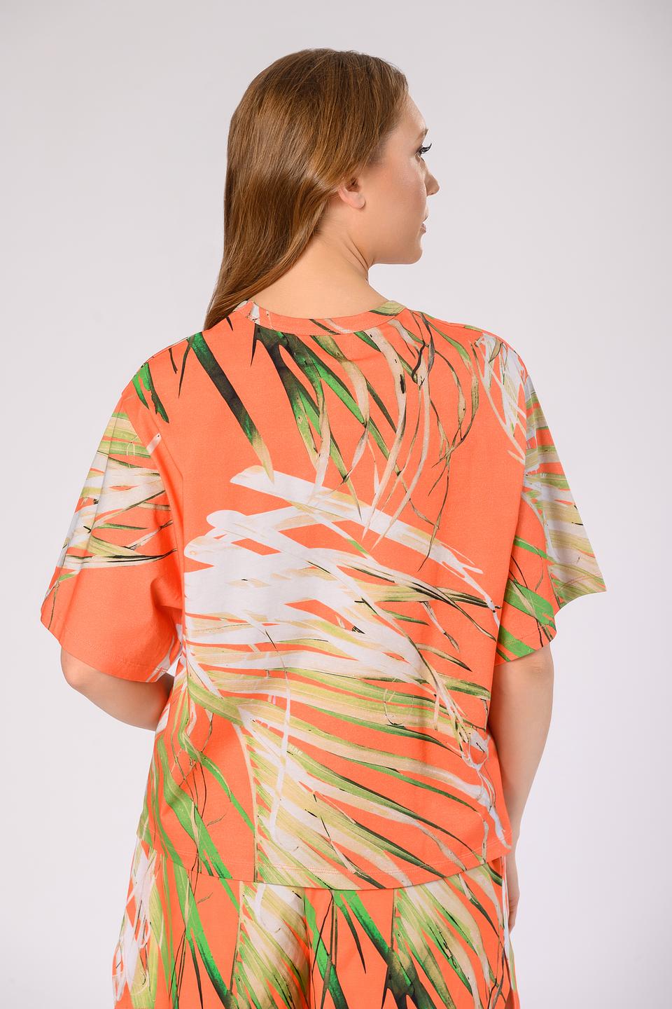 Футболка Ice Play с принтом тропических листьев