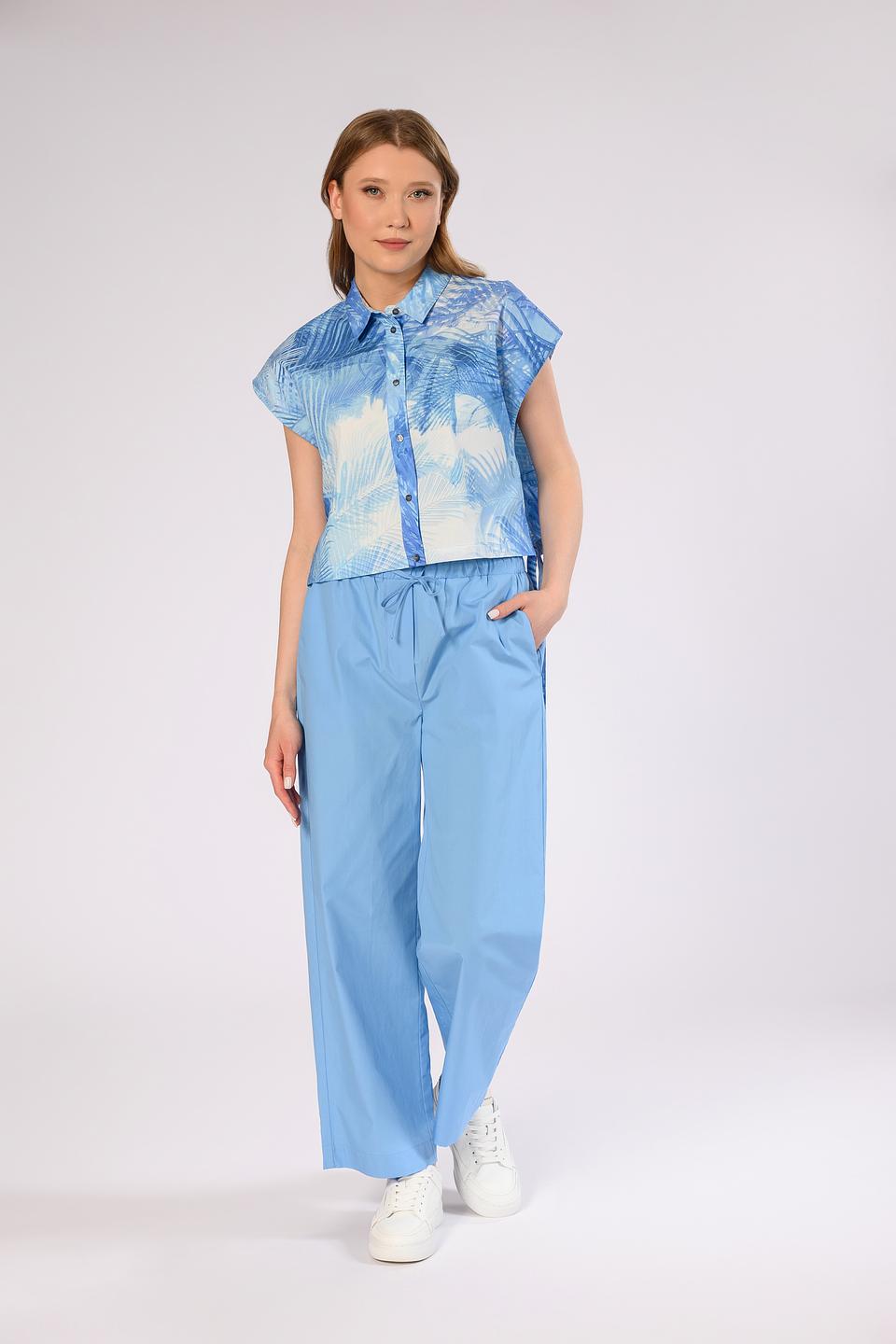 Блуза Ice Play с принтом голубой